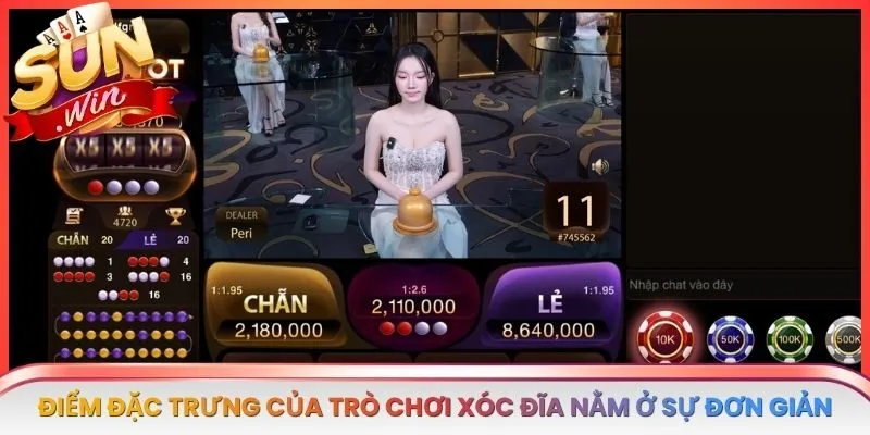 Điểm đặc trưng của trò chơi xóc đĩa nằm ở sự đơn giản