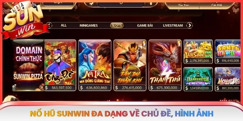 Nổ hũ SUNWIN đa dạng về chủ đề, hình ảnh và cách xây dựng trò chơi